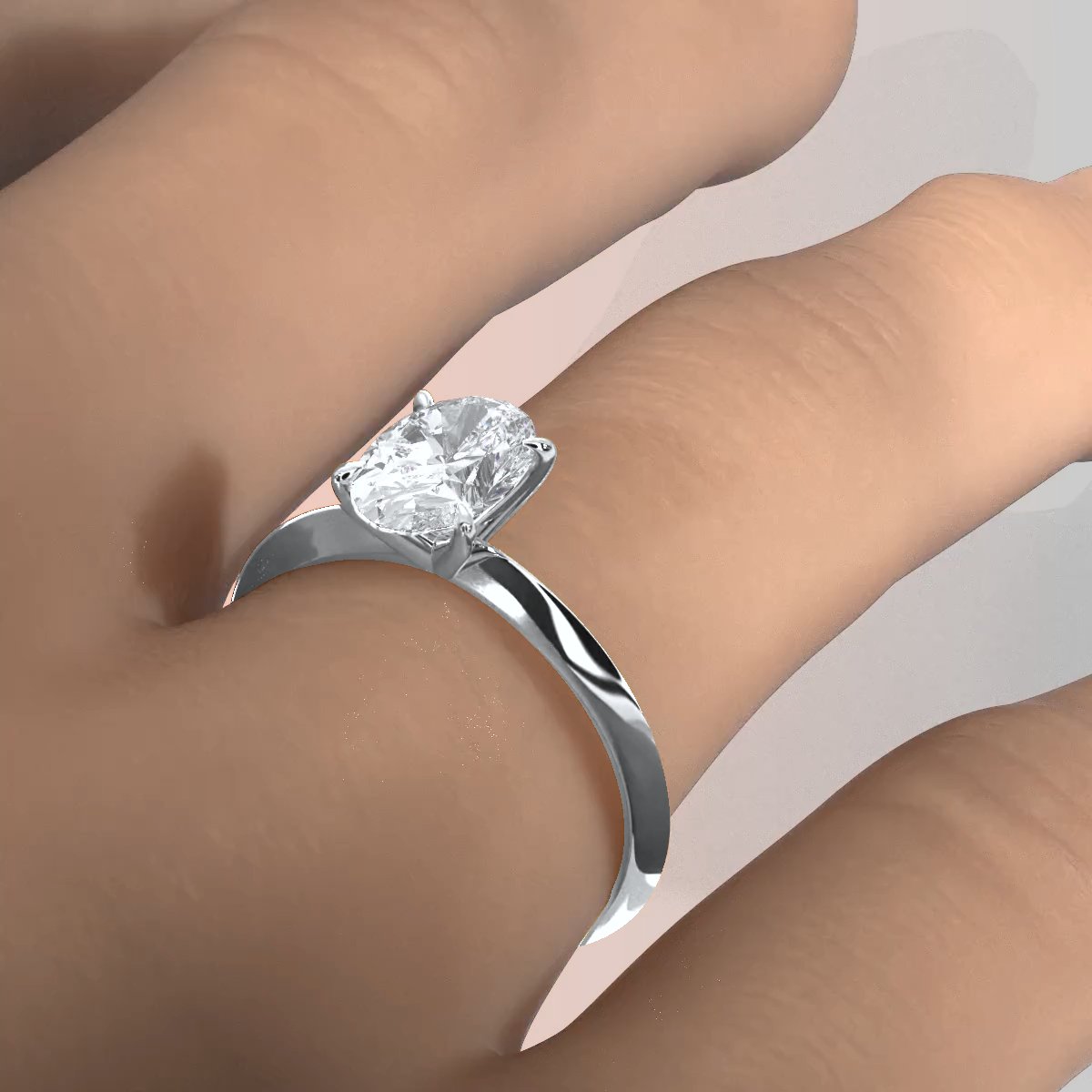 3g 2.2mm Claw Prong Solitaire Style Lab Grown Diamond Engagement Ring IGI Certified 1.00 Ctw.